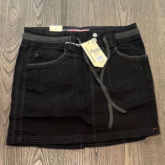 NWT Comfort Denim Mini Skirt Belted Size 9/10 - Picture 1 of 8